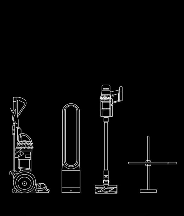 Dyson LTD A graphic of Dyson products.